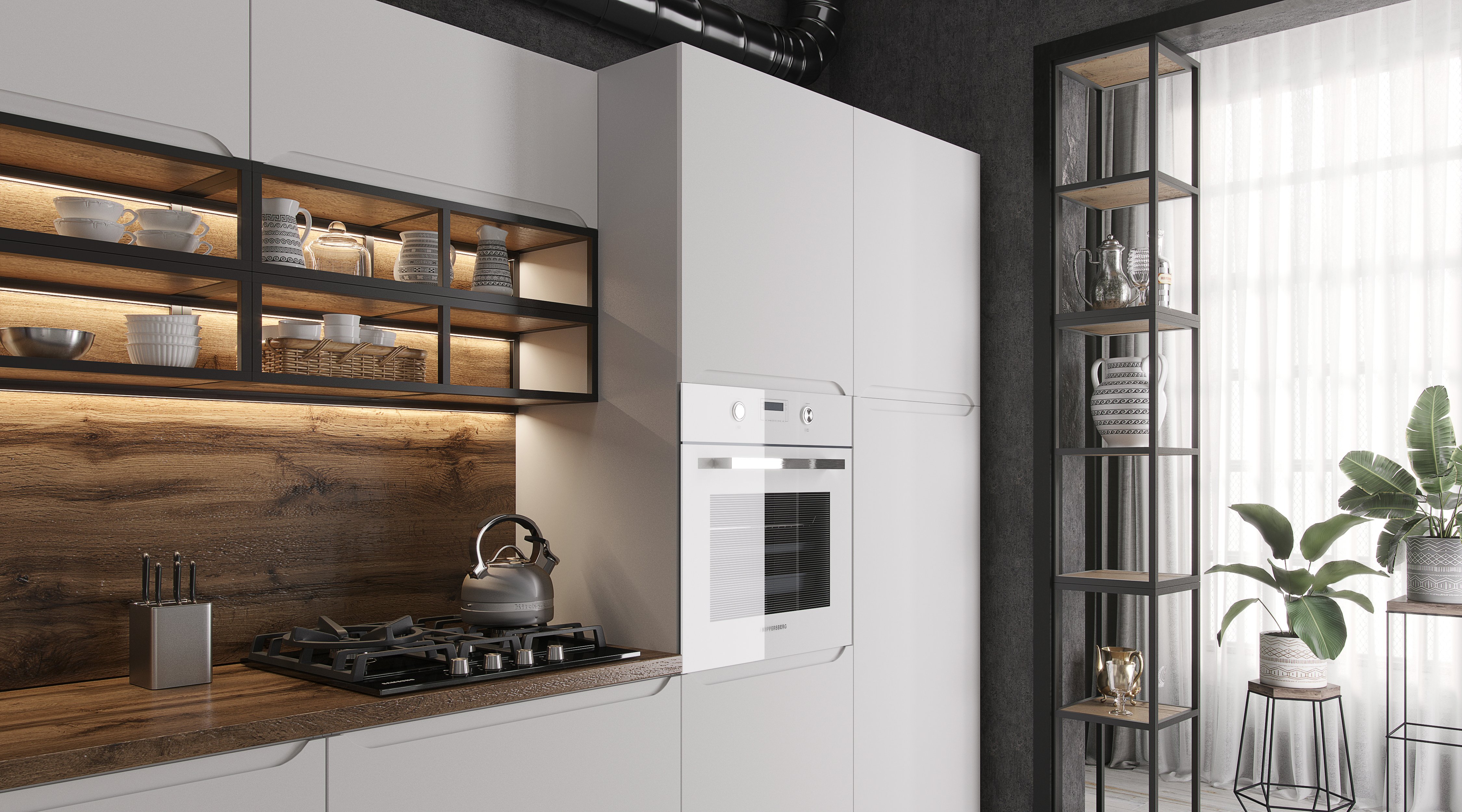 Встраиваемая LOFT кухня